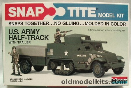 Monogram 1/48 M3 US Army Half-Track and Trailer, 1006 plastic model kit